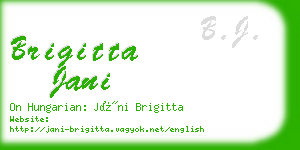 brigitta jani business card